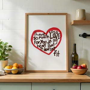 I Love You Romantic Poster Wall Art Valentine&#39;s Day Birthday Gift Printable Wall Art Digital Prints Decor Feminine Girly Digital Download