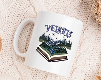 VELARIS BECHER ACOTAR Buchbecher Nachtgericht Tee Velaris Becher Acotar Becher Stadt des Sternenlichtbechers Buch und Kaffee-Liebhabergeschenk Rhysand Azriel Cassian