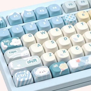 Blue Candy Puppy Keycap Set: MOA Profile - 134 Keys