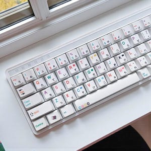 Marker Theme Hiragana Keycap Set: Cherry Profile {135 Keys}