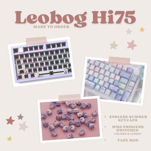 Custom Leobog Hi75 Wired Keyboard: MMD Princess V2 Switches, Endless Summer Keycaps
