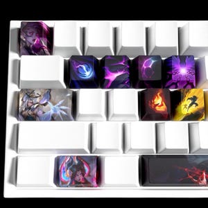 LOL Morgana League Keycap Set: OEM Profile - 12 Keys