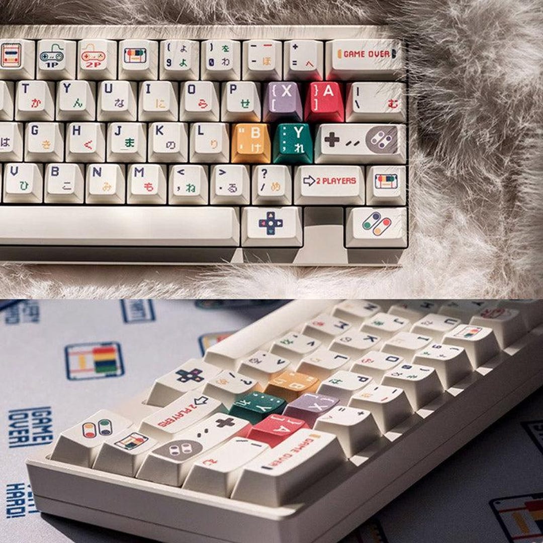 1990 Retro Gaming PBT Keycap Set, Hiragana Sublegends, Fun Keycap ...