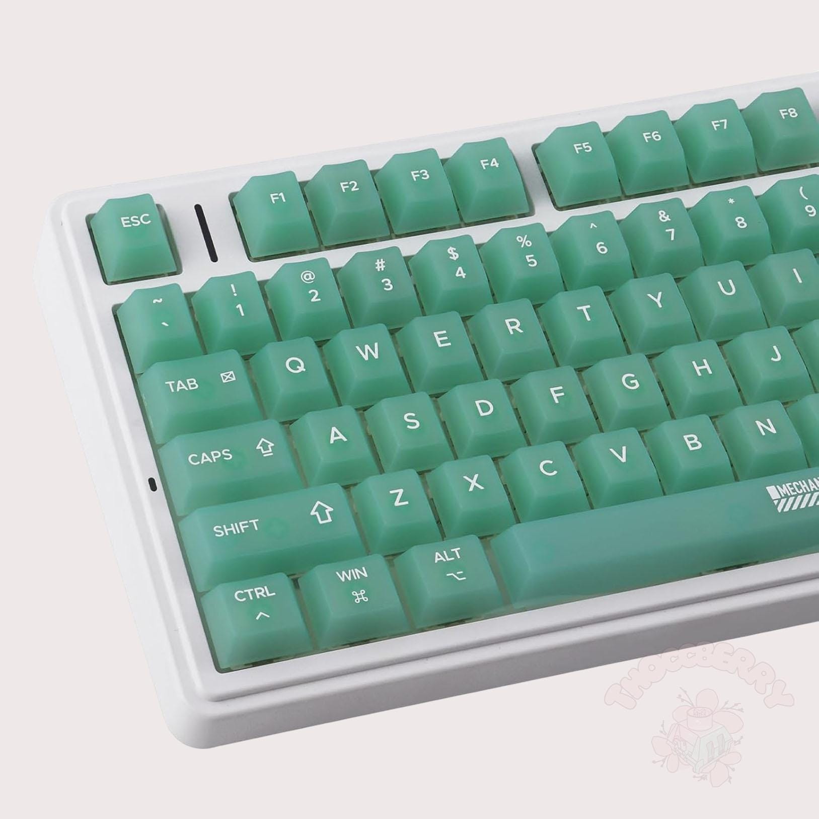 Green Jelly Keycap Set: Cherry Profile - 123 Keys
