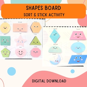 Shape Matching Preschool Busy Book Montessori Shape Sorting Activity Toddler Shapes Puzzle Homeschool