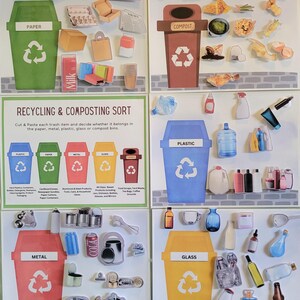 Recycling Trash Activity, Compost Trash Garbage Sort, Earth Day ...