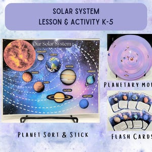 Cartes flash de planètes du système solaire, Maquette du système solaire, Tri de planètes dans l'espace, Maquette planétaire, Unité d'astronomie Montessori pour l'école maternelle à la 5e année