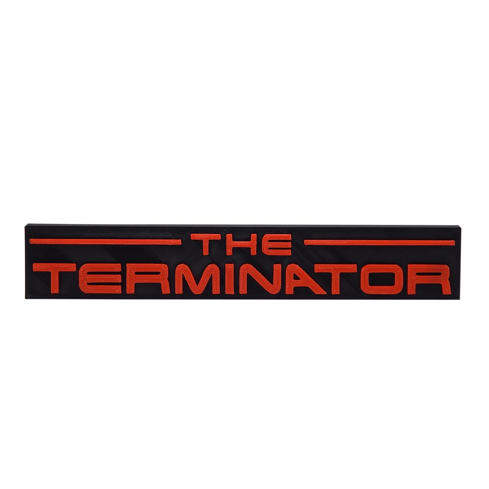 Warning Terminator Sign The Terminator 3D Movie Logo Sign Display - Wall Desk Shelf Art 8