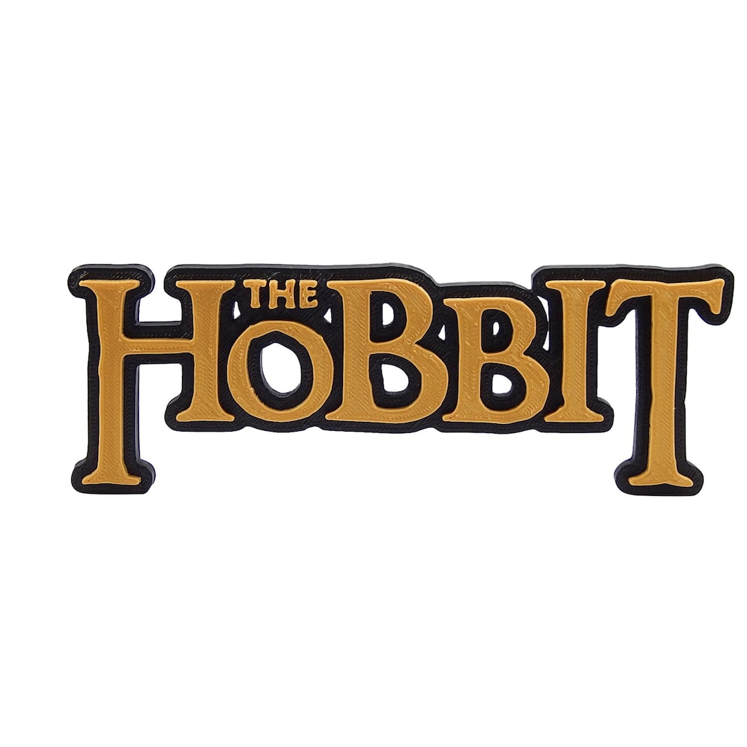 The Hobbit Logo Fan Sign Shelf Sitter 3D Printed Middle-earth Decor ...