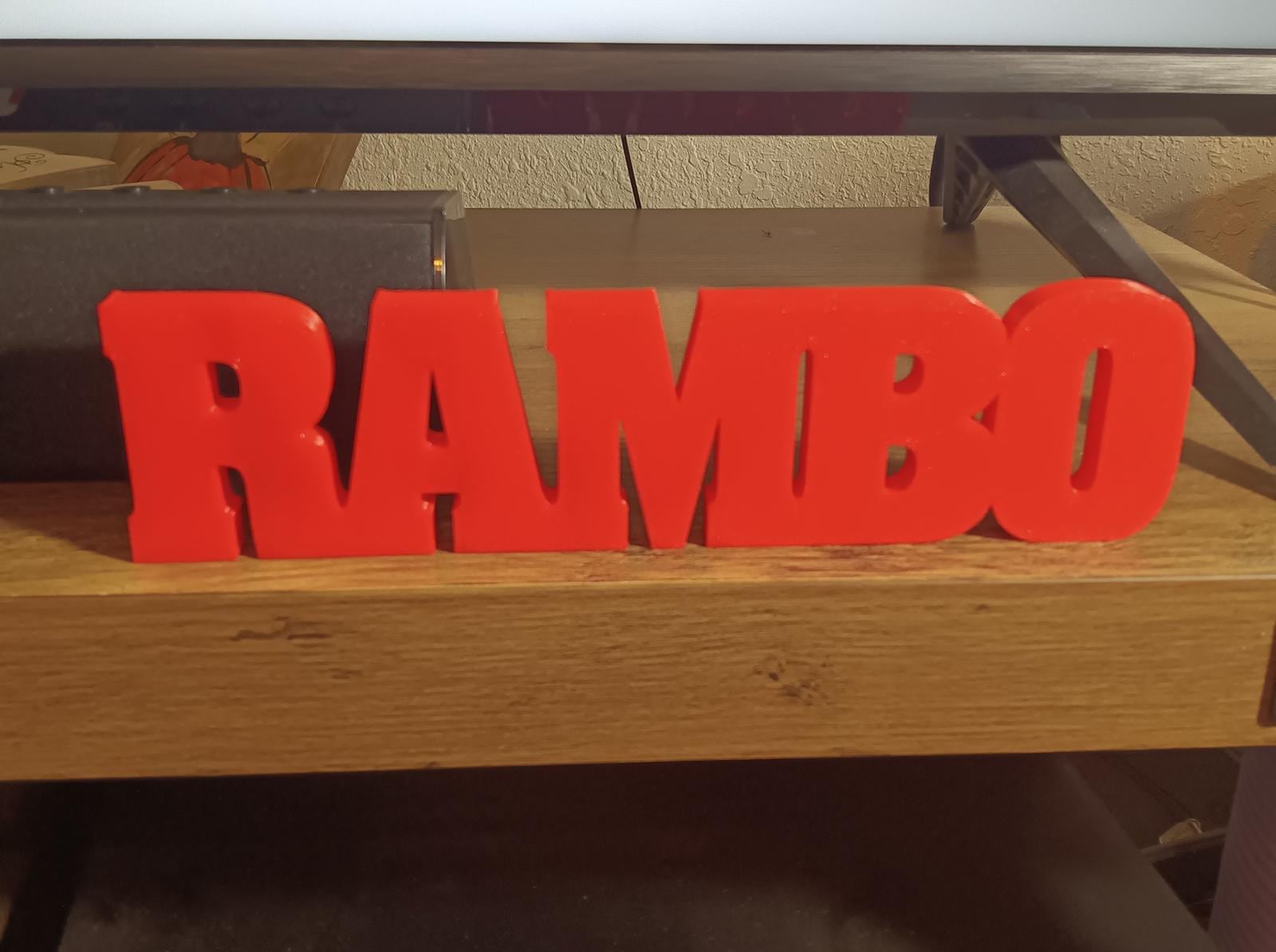 Rambo Sign Rambo 3D Movie Logo Sign Display - Wall Desk Shelf Art 8