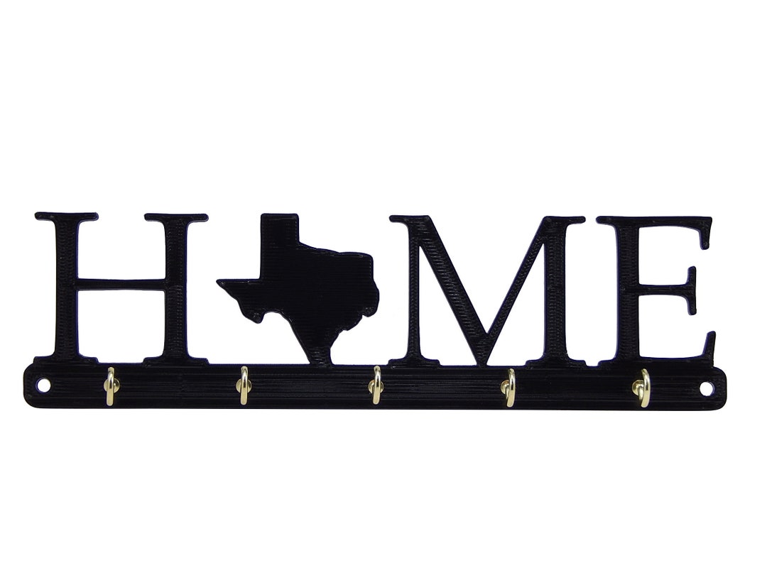 Texas Lone Star Home State Shape Key Holder Hanger Rack Housewarming ...