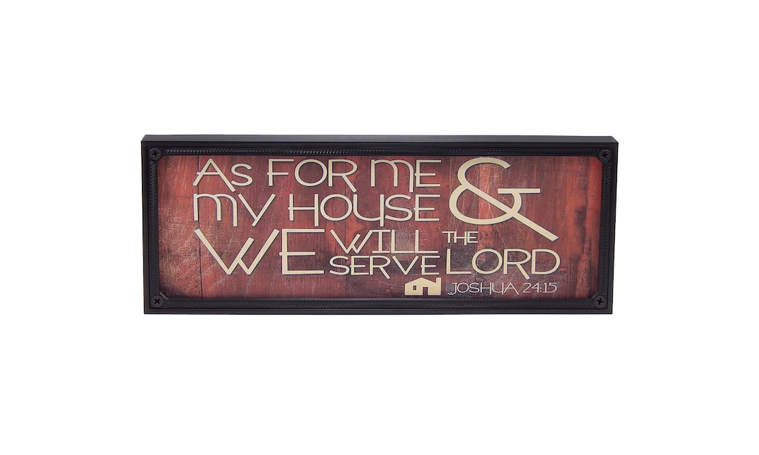 As for Me and My House We Will Serve the Lord Farmhouse Sign Shelf ...