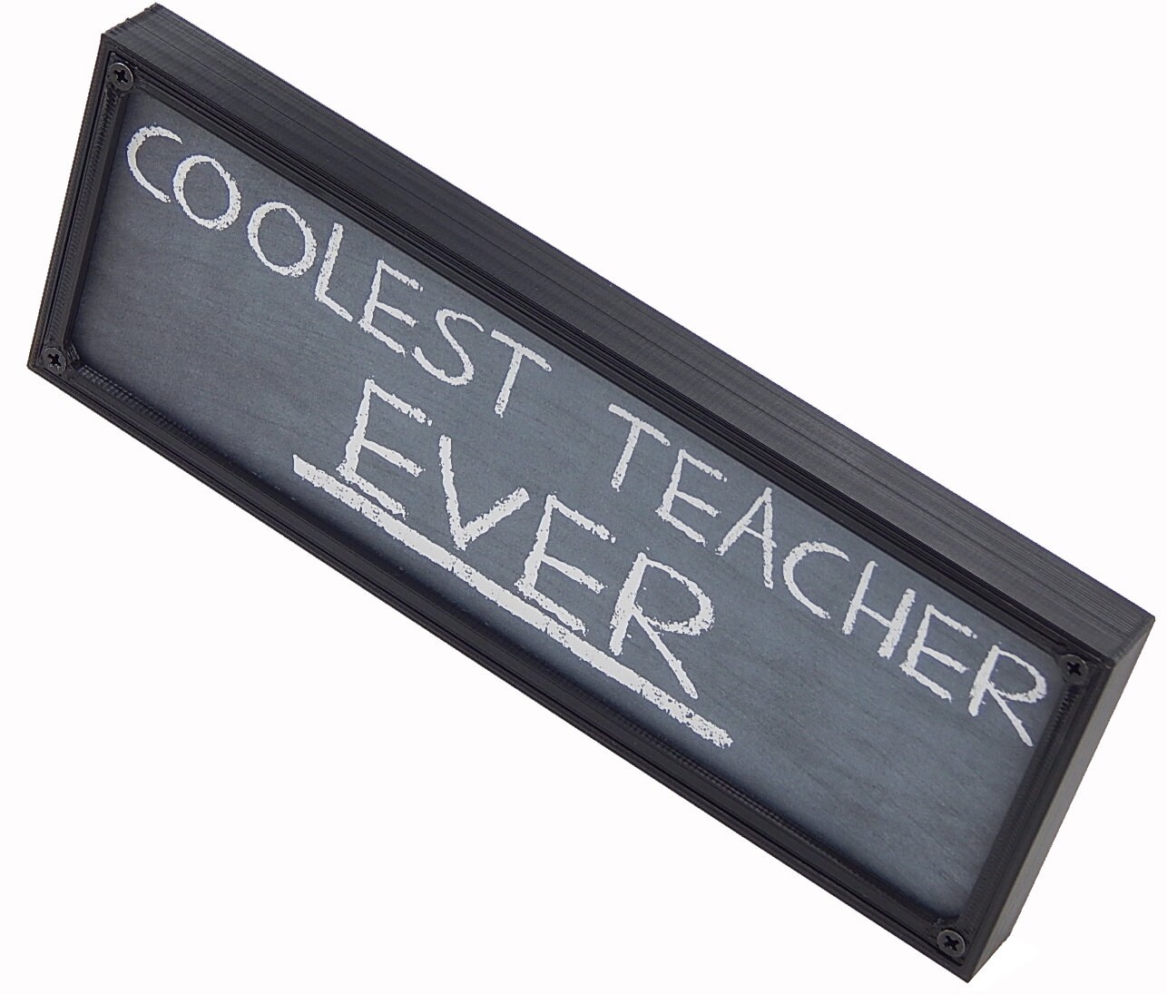 Coolest Teacher Ever Teacher Gift Chalkboard Chalk Classroom Sign Shelf ...