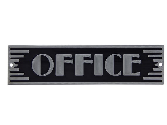 Vintage Art Deco Cast Iron Office Sign Emboss Wall Door Mount Plaque Home Decor Vintage Art Deco Cast Iron Office Sign Emboss Wall Door Mount Plaque Home Decor