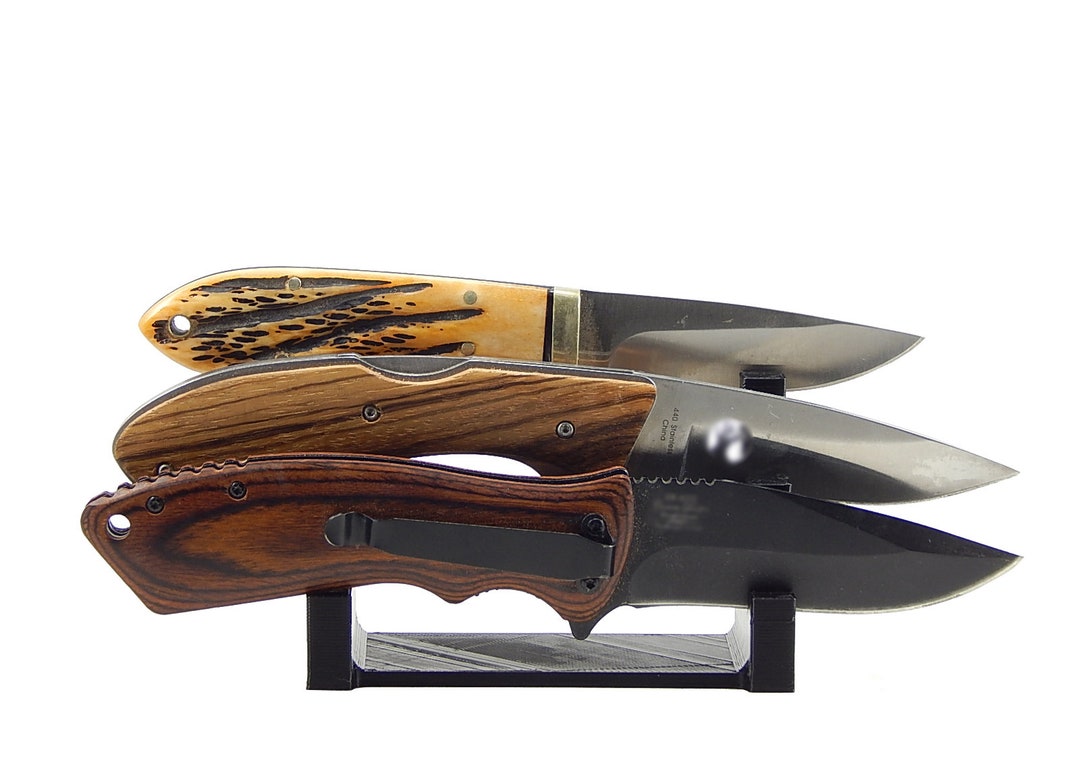 Knive Display Rack Knife Display Stand Rack Holder for Medium to Large Knives - Showcase ...