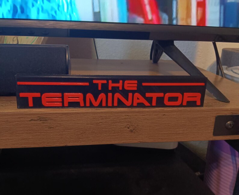 The Terminator 3D Movie Logo Sign Display - Wall Desk Shelf Art 8