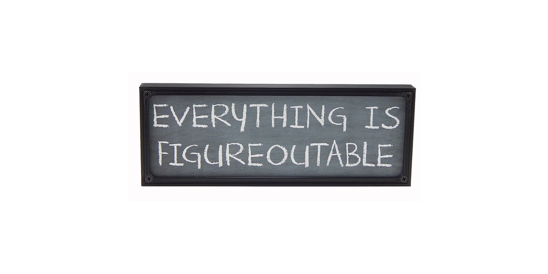 Everything is Figureoutable Math Teacher Chalkboard Chalk Classroom ...