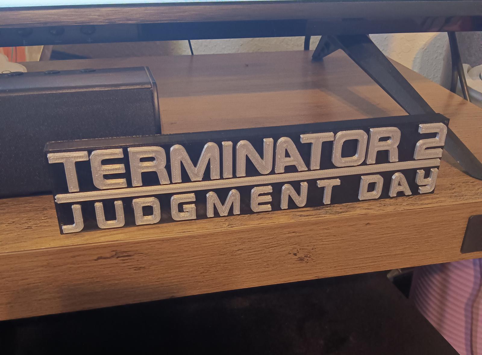 Terminator 2 Judgement Day Metal Tin Sign – 20x30cm Movie Poster Plate – Wall Art For Fans