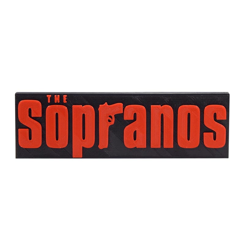 Soprano Sign The Sopranos TV Show 3D Logo Shelf Art Display Home Media Collection ...