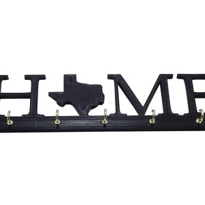 Texas Lone Star Home State Shape Key Holder Hanger Rack Housewarming ...