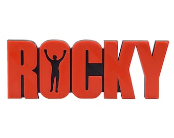 Rocky 3D Movie Logo Sign Display - Wall Desk Shelf Art 8" x 2 7/8" x 3/8"