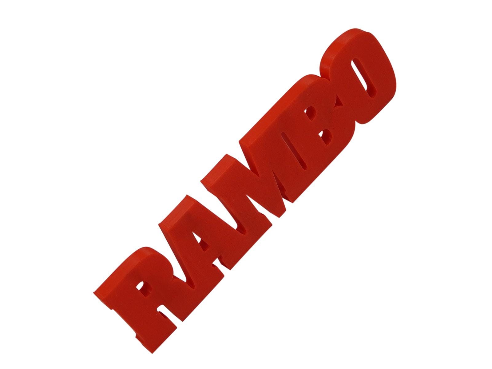 Rambo Sign Rambo 3D Movie Logo Sign Display - Wall Desk Shelf Art 8