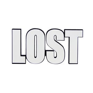 Lost TV Show 3D Logo Shelf Art Display Complement to Home Media Collection Sign Signage - Theater Room Man Cave Gift 6&quot; x 3&quot; x 3/8&quot;