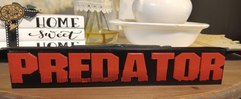 Predator 3D Movie Logo Sign Display - Wall Desk Shelf Art 8