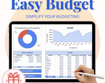 Beginner Budget Spreadsheet, Monthly Finance Tracker (Google Sheets)