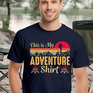 t-shirt adventure, camping, gift for outdoor, camper, gift for friend, hiking fan