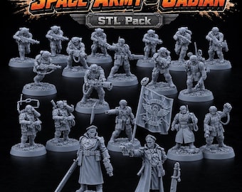 Space Army - Cadian - Confezione STL - 28 mm