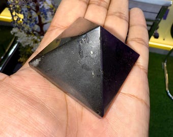 Black Tourmaline Pyramid: Energy Protection & Grounding Crystal