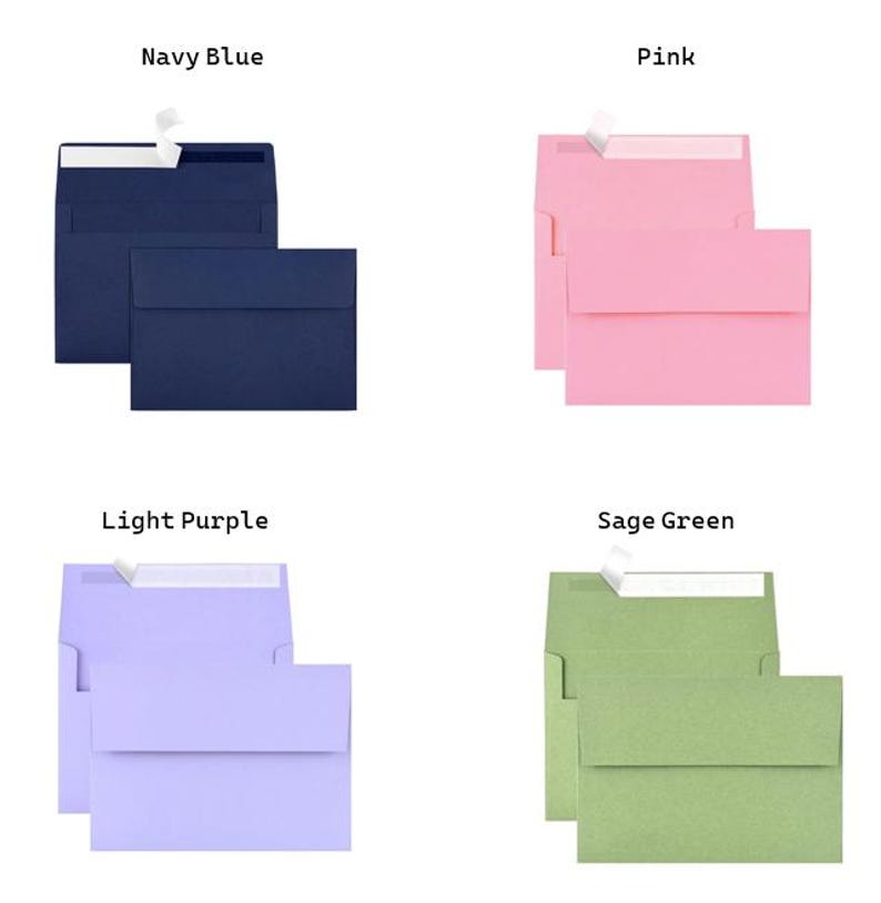 Enveloppes Blanches Auto-scellées Format A7 (5.25x7.25”) - Lot De 50, Pour Cartes D'invitation