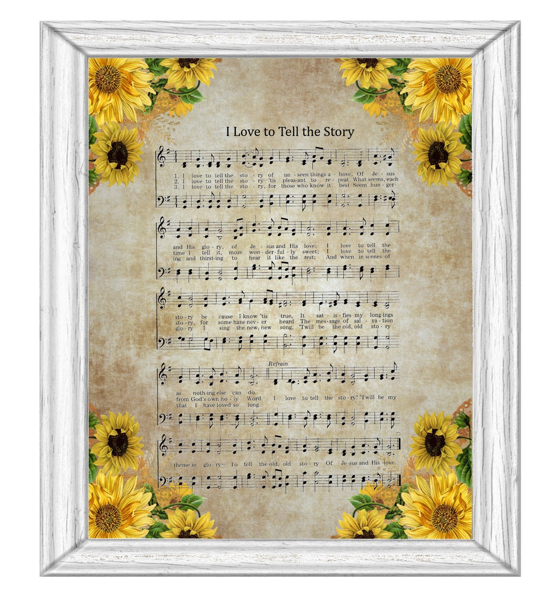 I Love to Tell the Story Christian Hymn Printable Lyrics Etsy