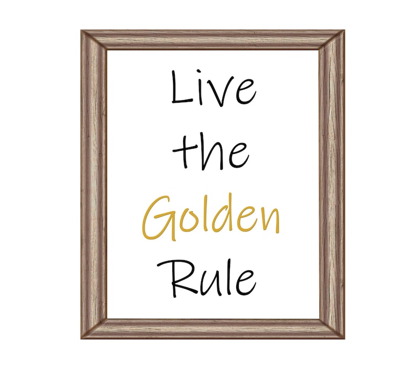 Are living the Golden Rule Instantaneous Obtain Artwork Printable Child Nursery Youngster Shower Reward photograph regarding Golden Rule Printable known as Stay the Golden Rule Prompt Down load Artwork Printable Boy or girl Nursery Little one Shower Present
