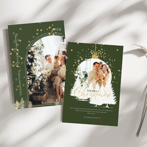 Minimalistische Weihnachtsfotokarte, Boho-Weihnachtskarte Benutzerdefiniertes Foto, Minimalistisches Foto-Weihnachtskartenvorlage, moderne Weihnachtsfotokarte,