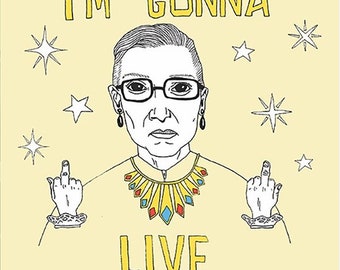 Ruth Bader Ginsburg print - 8x10"