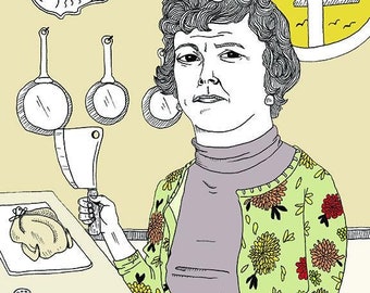 Julia Child - regular OR zombie - 8x10 print