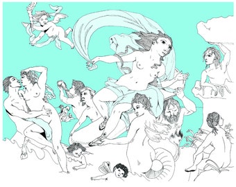 Triumph of Galatea 8x10 print