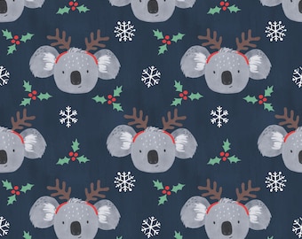 Christmas Koala Scrub Hat: Several Styles in Buttery Soft Stretchy Fabric
