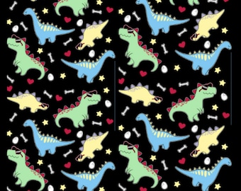 Dino Red Heart Scrub Hat: Several Styles in Buttery Soft Stretchy Fabric