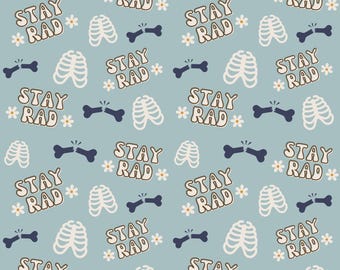 Blue Xray Tech Scrub Hat - Skull Cap - Nurse Hat - Skeleton - Stay Rad