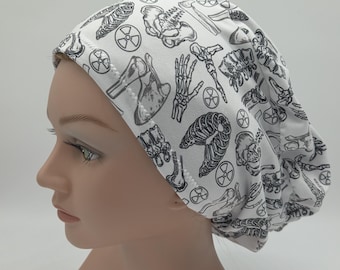 Xray Tech Scrub Hat - Skull Cap - Nurse Hat - Skeleton - Stay Rad