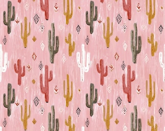 Pink Boho Cactus Scrub Hat