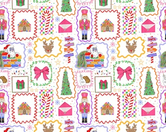 Christmas Doodle Scrub Hat: Several Styles in Buttery Soft Stretchy Fabric