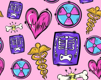 Xray Tech Scrub Hat - Skull Cap - Nurse Hat - Skeleton - Stay Rad