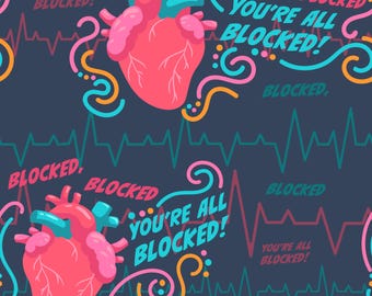 Blocked Cardio Scrub Hat in Multiple Styles, 'Blocked, You're All Blocked'