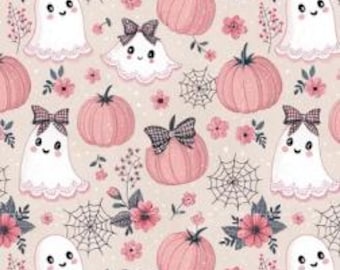 Cottage Purple Pink Ghost and Goose Ghost Scrub Hat