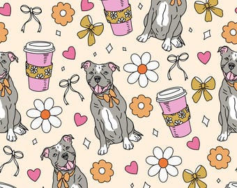Pittie Love and Coffee  Scrub Hat