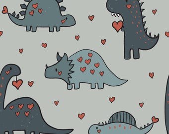 Valentine Dino Christmas Scrub Hat: Several Styles in Buttery Soft Stretchy Fabric